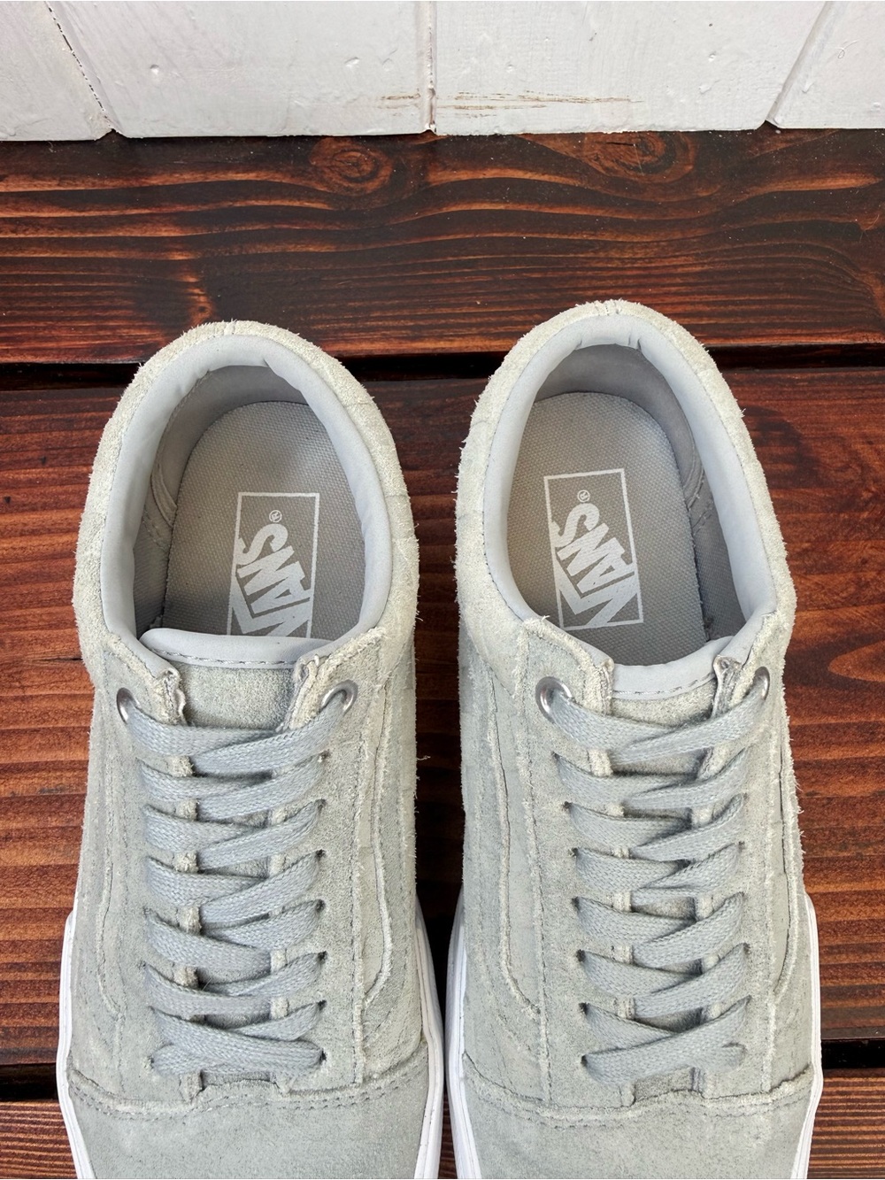 New - Vans Old Skool Stacked “Embossed Checkerboard” Sneakers – Gray - Sz 8 - Picture 7 of 9